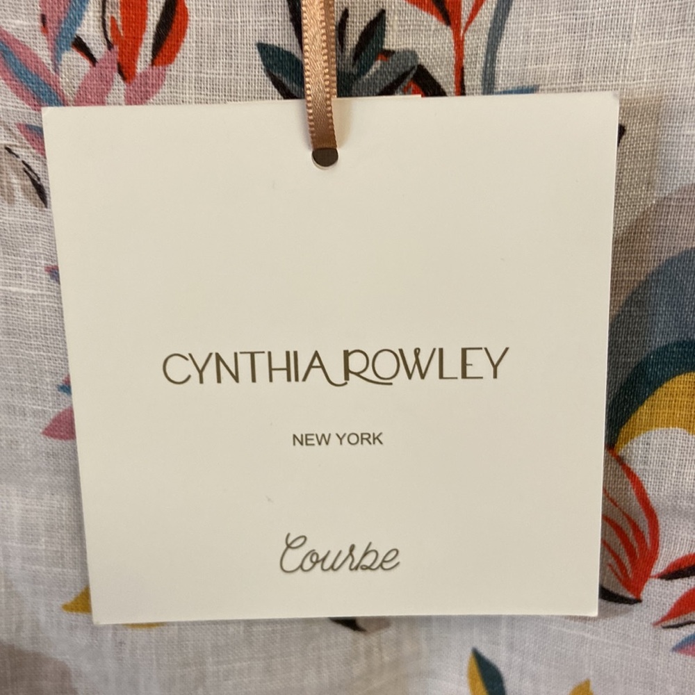 Cynthia Rowley Curve Floral Scoop Neck Linen Popover Top NWT 2XL - Picture 6 of 12